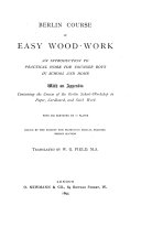 Berlin Course of Easy Wood-work