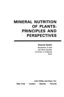 Mineral Nutrition of Plants: Principles and Perspectives