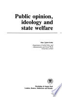Public Opinion, Ideology, and State Welfare