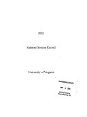 The University of Virginia Record