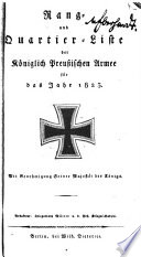 Rangliste de königlich preussischen Armee