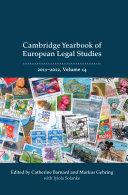 Read Pdf Cambridge Yearbook of European Legal Studies  Vol 14 2011 2012