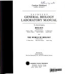 The Saunders General Biology Laboratory Manual  1990 Book