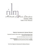 RILM Abstracts of Music Literature
