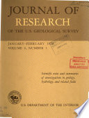 Journal of Research of the U S  Geological Survey