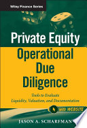 Private Equity Operational Due Diligence    Website Book PDF