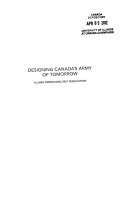 Designing Canada s Army of Tomorrow