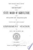 Annual Report of the Agricultural Experiment Station, Michigan State University