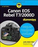 Canon EOS Rebel T7 2000D For Dummies Book