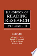Handbook of Reading Research  Volume III