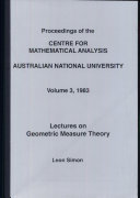Lectures on Geometric Measure Theory