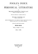 Poole's Index to Periodical Literature: pt. 2. K-Z, 1802-1881