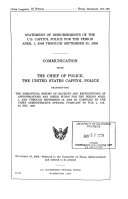 Statement of Disbursements of the U.S. Capitol Police for the Period ...