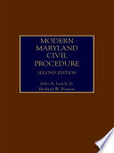 Modern Maryland Civil Procedure
