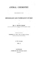 Animal Chemistry with Reference to the Physiology and Pathology of Man