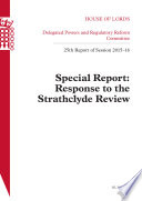 HLP 119   Special Report  Respnse to the Strathclyde Review