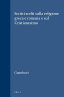 Scritti scelti sulla religione greca e romana e sul Cristianesimo