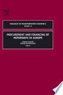 Procurement And Financing Of Motorways In Europe