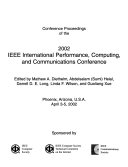 Conference Proceedings of the     IEEE International Performance  Computing  and Communications Conference