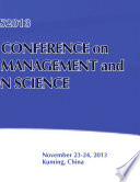 2013 International Conference on Complex Science Management and Education Science