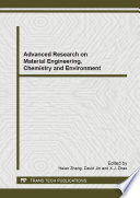 Advanced Research on Material Engineering  Chemistry and Environment Book