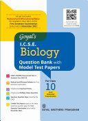 Goyal's I.C.S.E Biology Question Bank With Model Test Papers For Class X Edition 2021 Pdf/ePub eBook