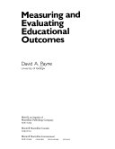 Measuring and Evaluating Educational Outcomes Book