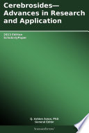 Cerebrosides   Advances in Research and Application  2013 Edition Book