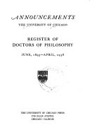 Register of Doctors of Philosophy