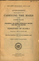 Advertisement Inviting Proposals for Carrying the Mails...on the Steamboat Or Other Power-boat Routes and the Star Routes in the Territory of Alaska from July 1, 1938, to June 30, 1942