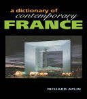 Pdf Dictionary of Contemporary France Telecharger