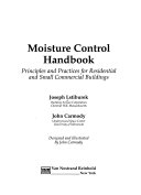 Moisture Control Handbook Book