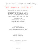 The Roman Breviary Reformed by Order of the Holy Oecumenical Council of Trent