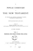 A popular commentary on the New Testament, by English and American scholars, ed. by P. Schaff