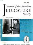 Journal Of The American Judicature Society