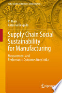 Supply Chain Social Sustainability for Manufacturing Book