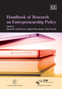 Handbook of Research on Entrepreneurship Policy