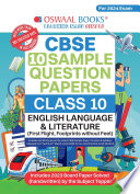 Oswaal CBSE Sample Question Papers Class 10 English Language   Literature Book  For 2024 Exam 