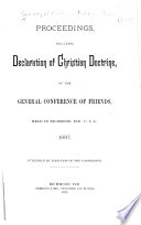 Proceedings  Including Declaration of Christian Doctrine