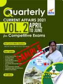  Free Sample  Quarterly Current Affairs Vol  2   April to June 2021 for Competitive Exams 5th Edition Book