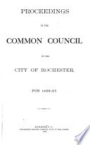 Proceedings of the Common Council  for the City of Rochester  for     Book