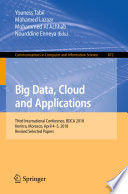 Big Data  Cloud and Applications