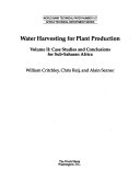 Water Harvesting for Plant Production