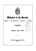 Debates of the Senate: Official Report (Hansard).