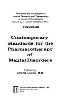 Contemporary Standards for the Pharmacotherapy of Mental Disorders Book