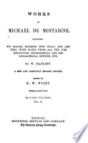 Works of Michael de Montaigne