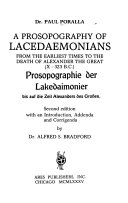 A prosopography of Lacedaemonians
