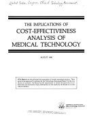 The Implications of Cost-Effectiveness Analysis of Medical Technology
