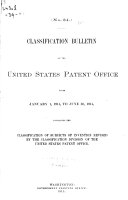Classification Bulletin of the United States Patent Office from ...