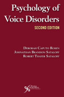 Psychology of Voice Disorders, Second Edition